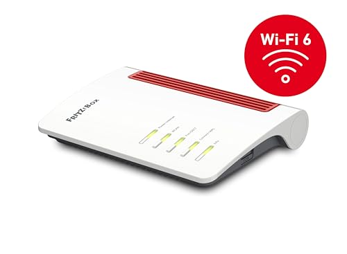 AVM FRITZ!Box 4050 Router Wi-Fi 6 (bis 3.000 Mbit/s, Dualband, Mesh, DECT, VoIP, USB, VPN, 1x WAN, 3x LAN) – für ONT/Glasfaser-Modem